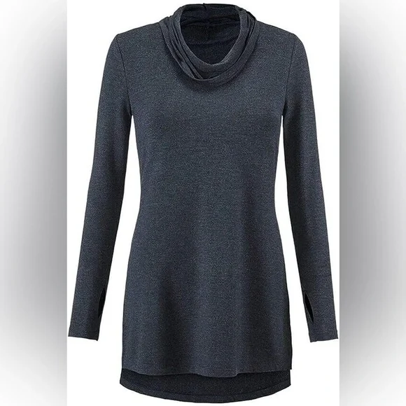 cabi Turtle Tee  Midnight Blue #3628 Cowl Neck - Picture 6 of 6